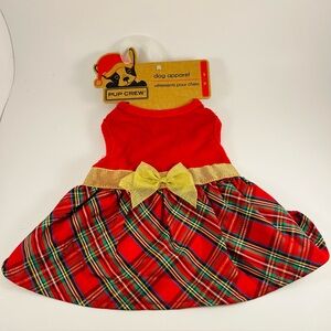 Pup Crew Holiday Dog Dress Small Christmas NEW